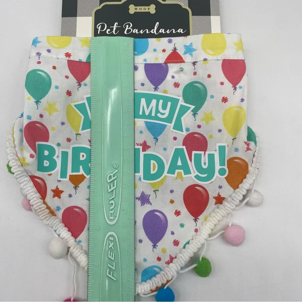 Woof it’s my Birthday Bandana For Pets size L/XL or 15 to 18 inches NEW